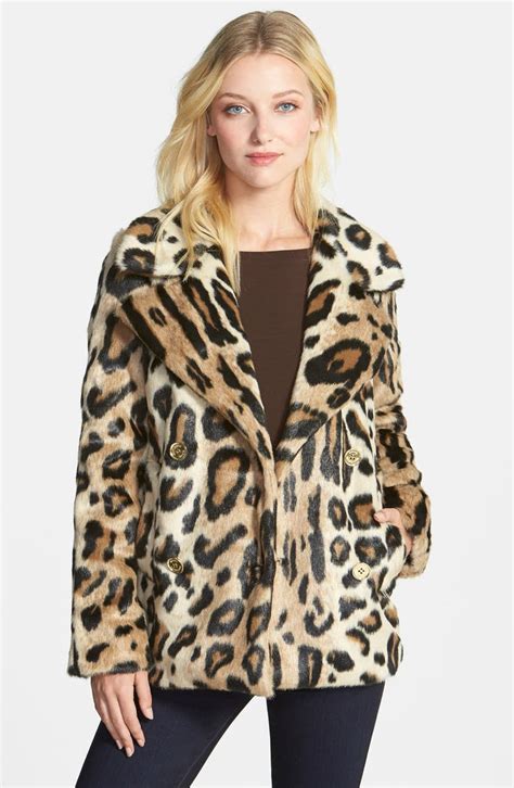 mike Kors faux fur peacoat